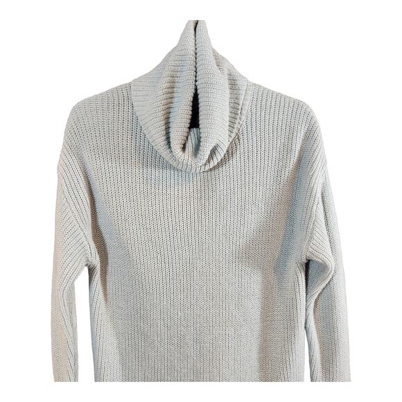 Halogen Oversized Drop Shoulder Ribbed Knit Turtleneck Sweater Women's XS NWT - Picture 2 of 5